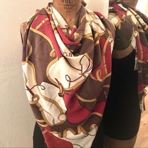 AmazIng Huge Equestrian Silk Scarf